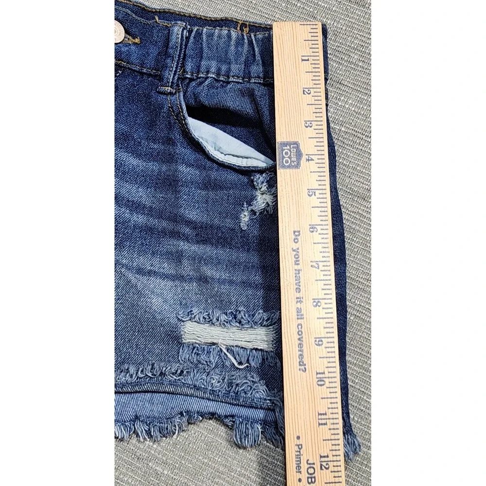 Sincerely Jules Womens Distressed‎ Denim Shorts Medium Wash High Rise Size 9/29